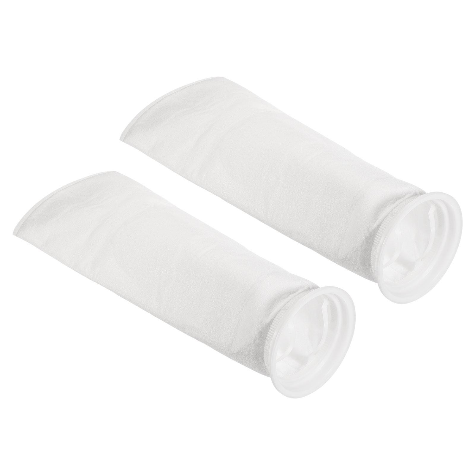 2pcs 6″ Ring Filter Socks 50 Micron Mesh Bags Pool Skimmer Basket White