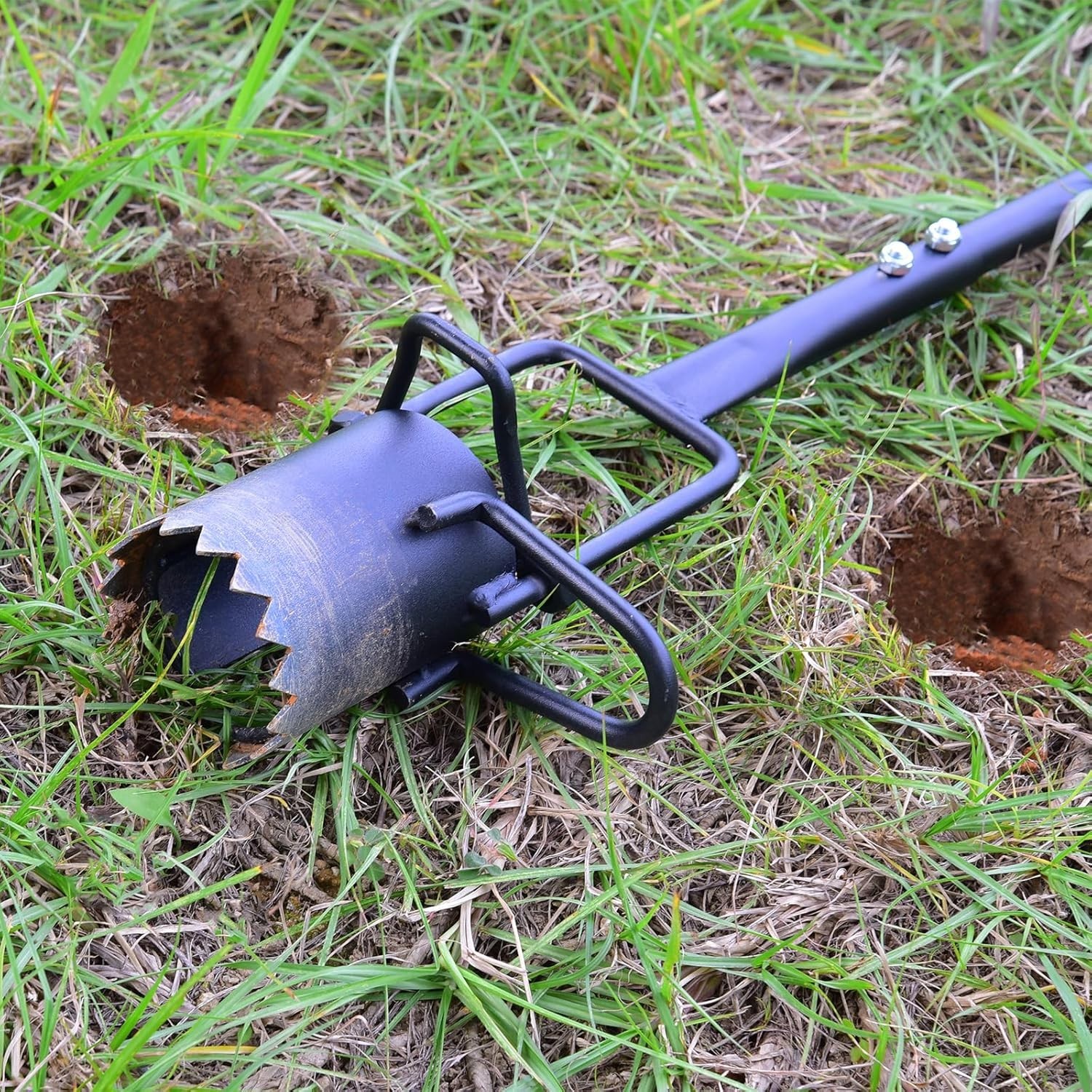 Sod Plugger, Bulb Planter with Long Handle and Serrated Base Garden Tool, Bul…