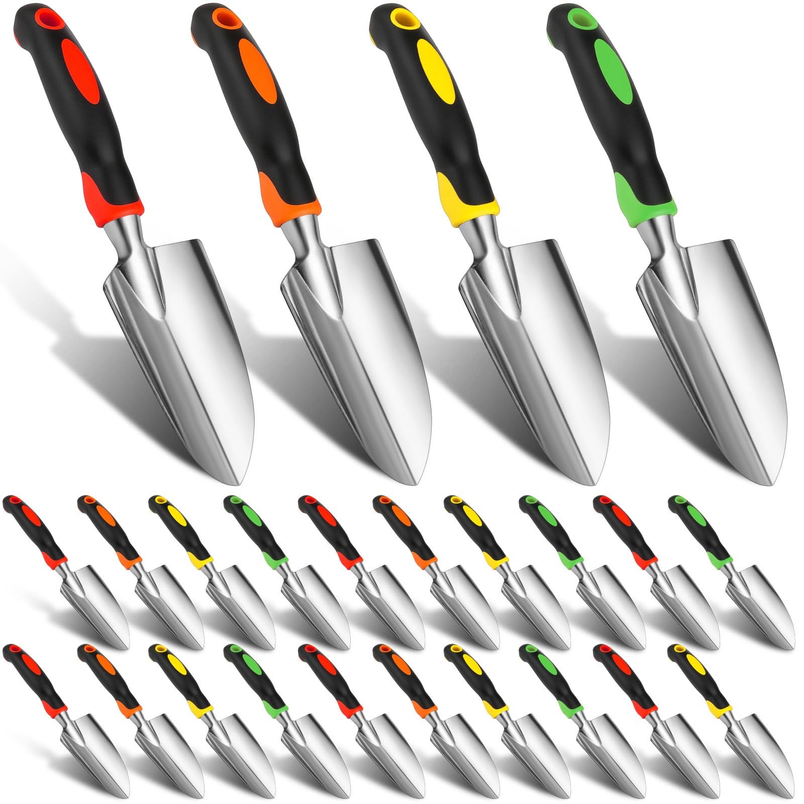 24 Pcs Garden Shovel Aluminum Alloy Heavy Duty Trowel Small Digging Shovels M…