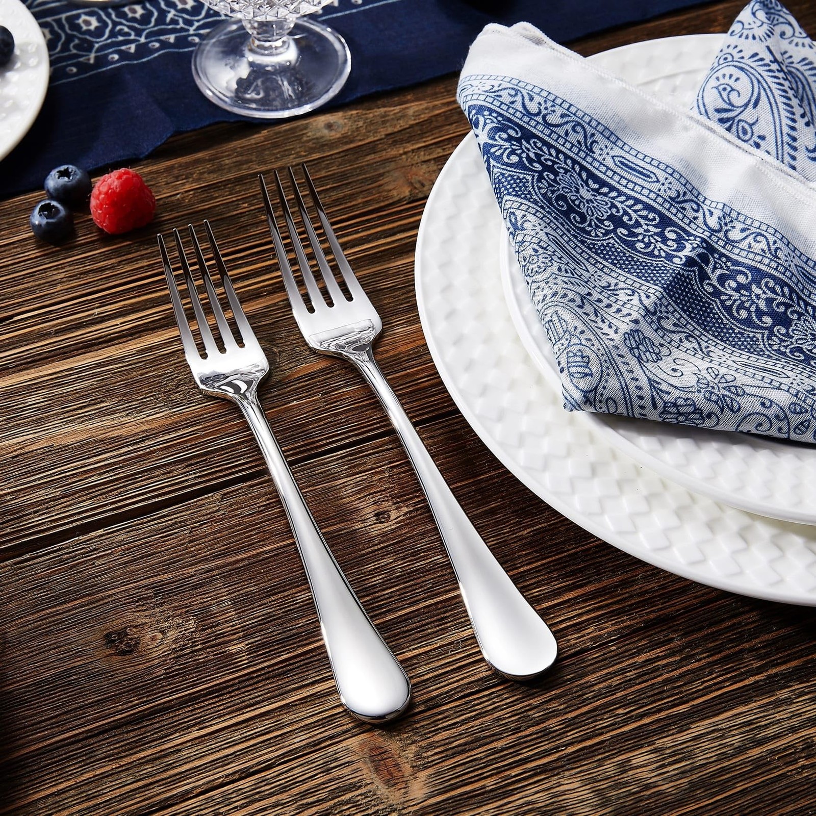 KEAWELL Premium Fine Verona 4-Piece 8 inch Fork Set – 18/10 Stainless Stee
