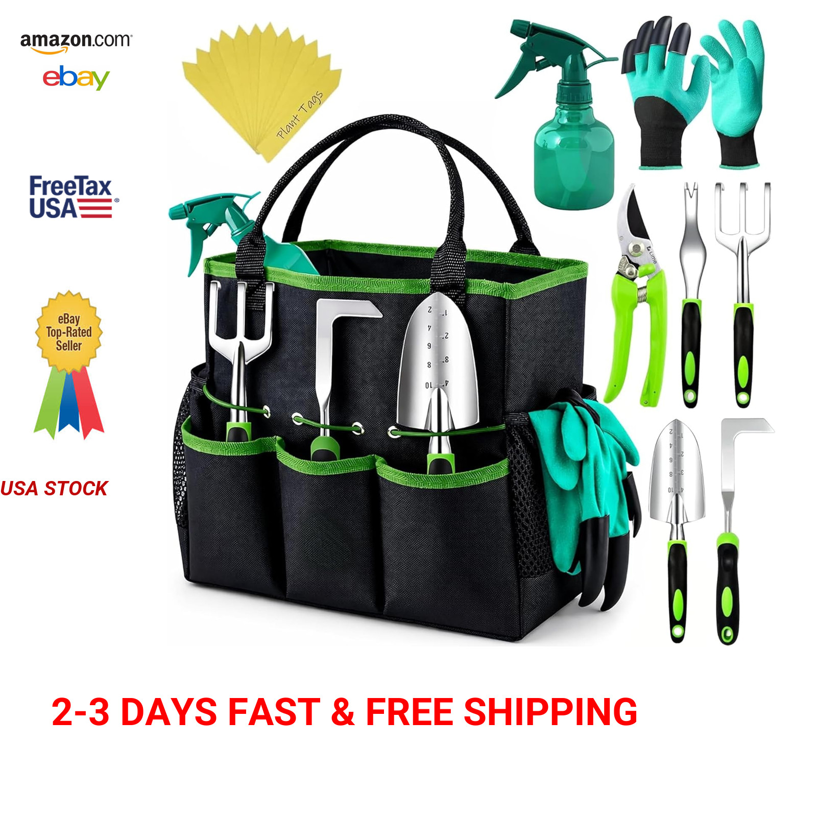 Heavy Duty Garden Tool Set Ergonomic Durable Rust Proof for Women Men Mother Dad