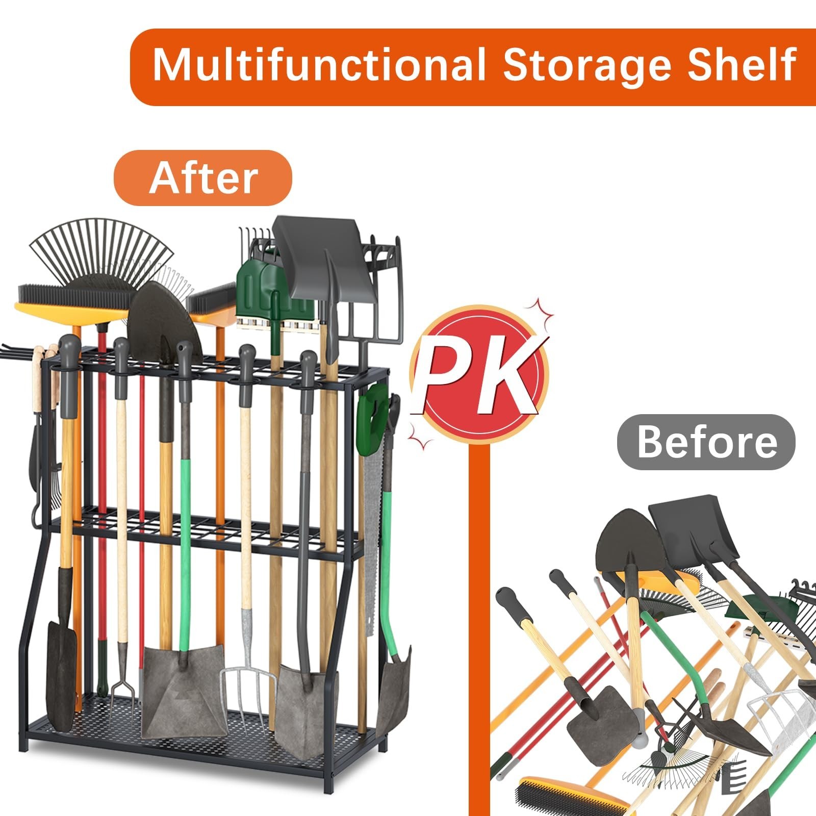 Organizer Yard Tool Storage Rack,Garden Organizer,Steel Yard Tool Racks To St…