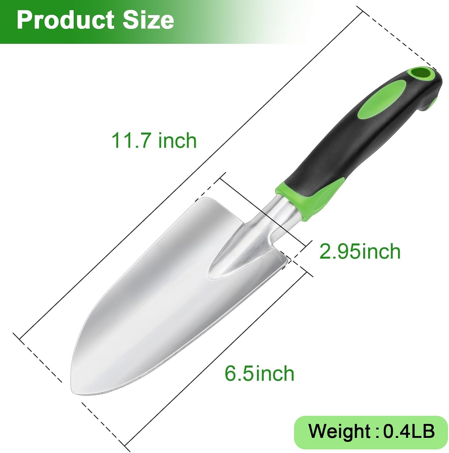 Garden Shovel Hand Trowel, Heavy Duty Hand Shovel with Ergonomic Handle,Garden S