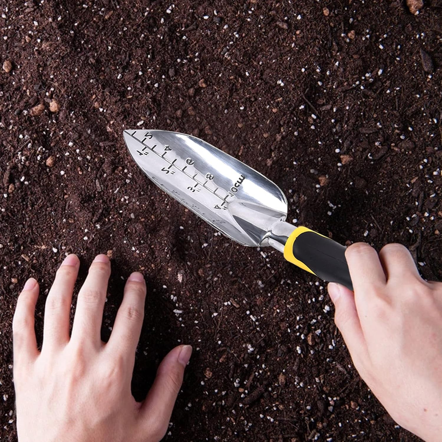 Garden Trowel Hand Shovel with Soft Rubberized Non-Slip Ergonomic Handle for