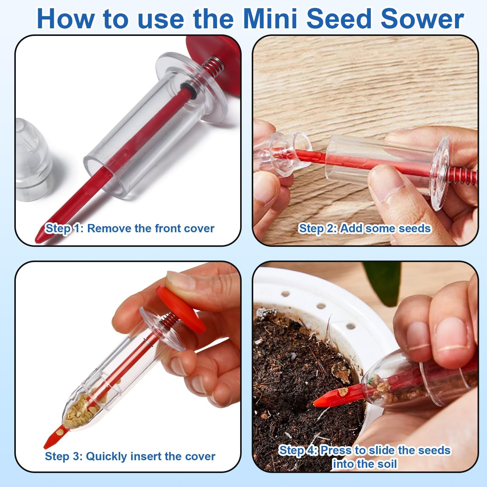 7-Piece 10inch Seed Spacing Set, Seed Planter Tool, Handheld Gardening Tool w…
