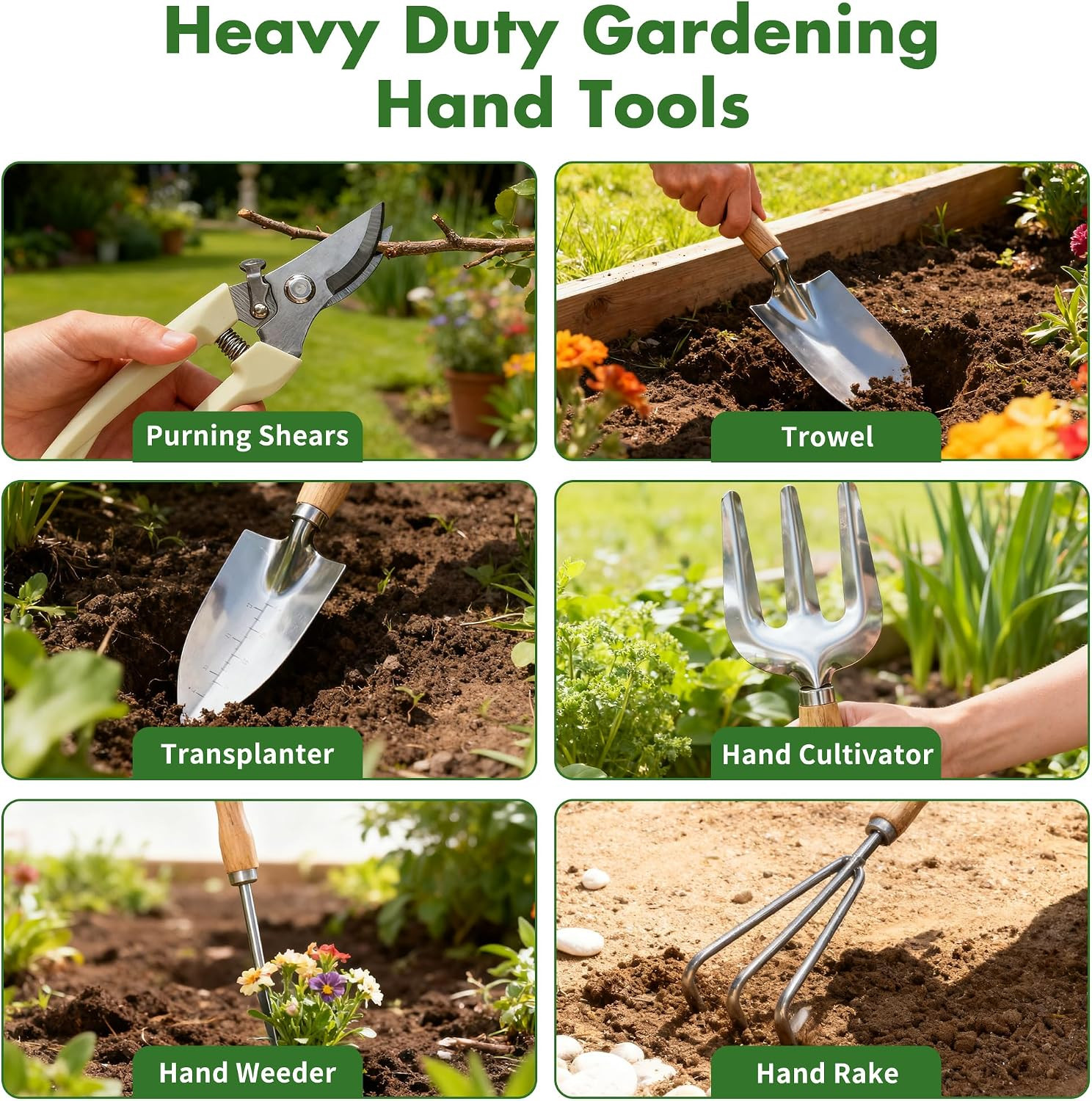 Gardening Gifts for Women 12 Pcs Garden Tools Set with Basket Heavy Duty