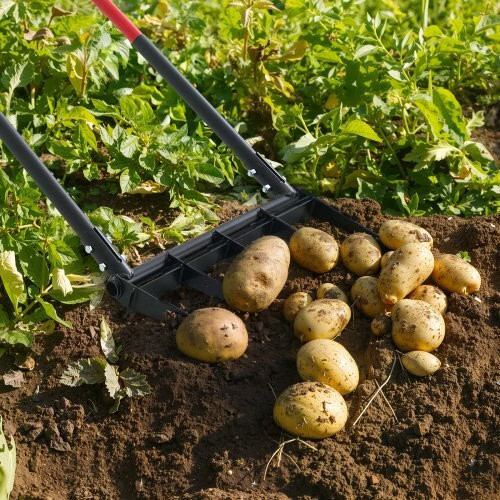 Broad Fork, 5-Tine Pitchfork with Dual Fiberglass Handles, Heavy Duty Garden For