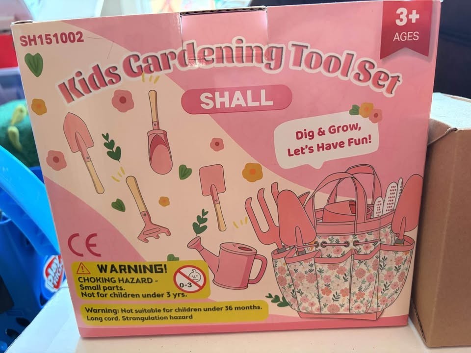Kids Pink Gardening Set, Garden Tools Kit