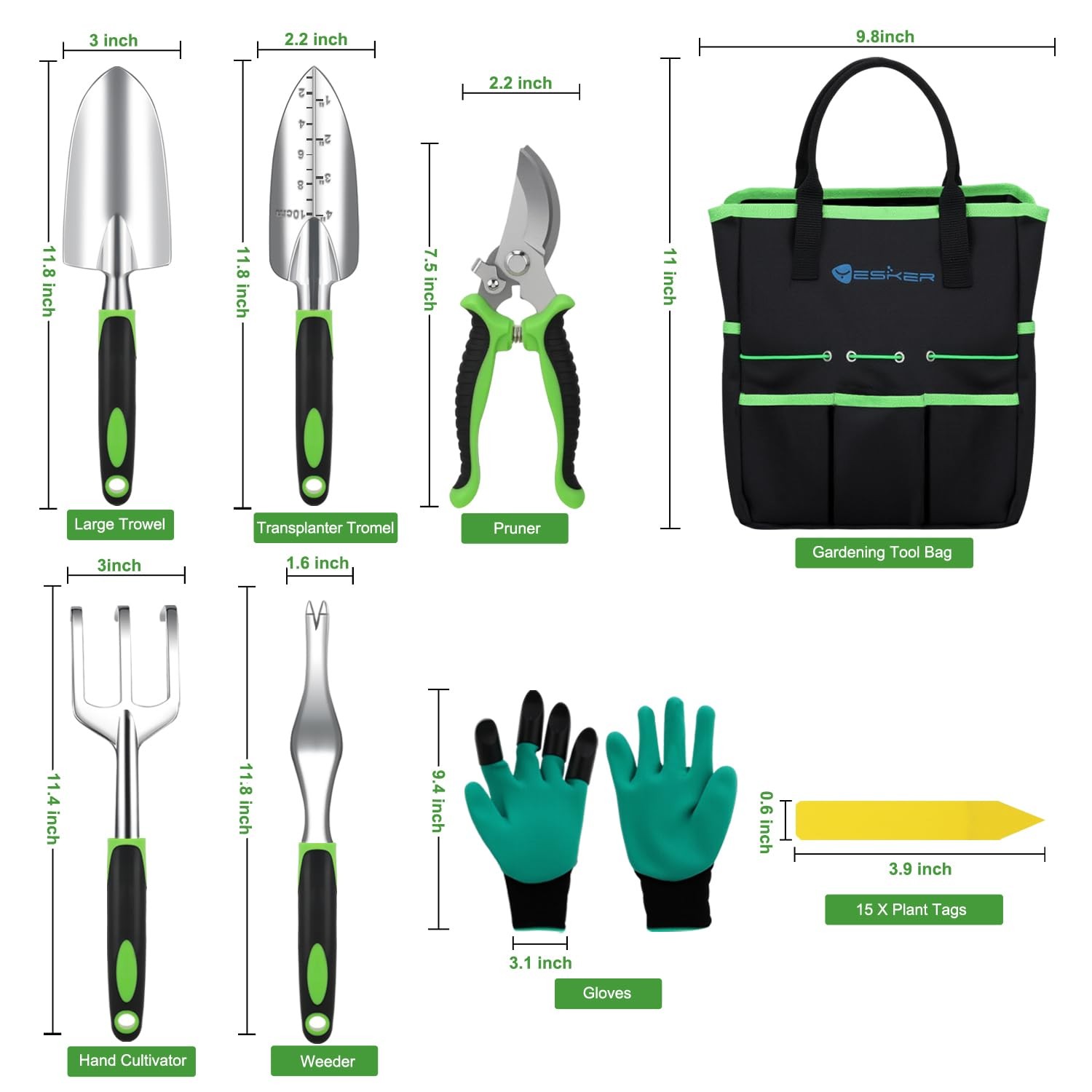 Gardening Tools 22-Piece Heavy Duty Garden Tool Set Gardening Supplies Gifts …