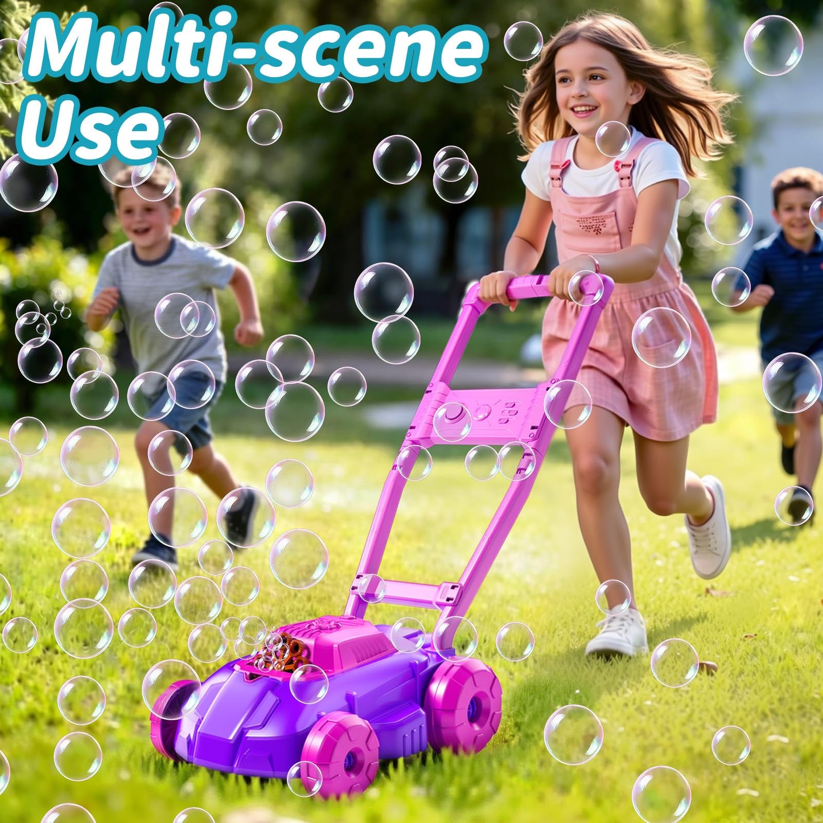 Bubble Lawn Mower for Kids Toddler 1-3 Years Old, Outdoor Play Bubble Blower …