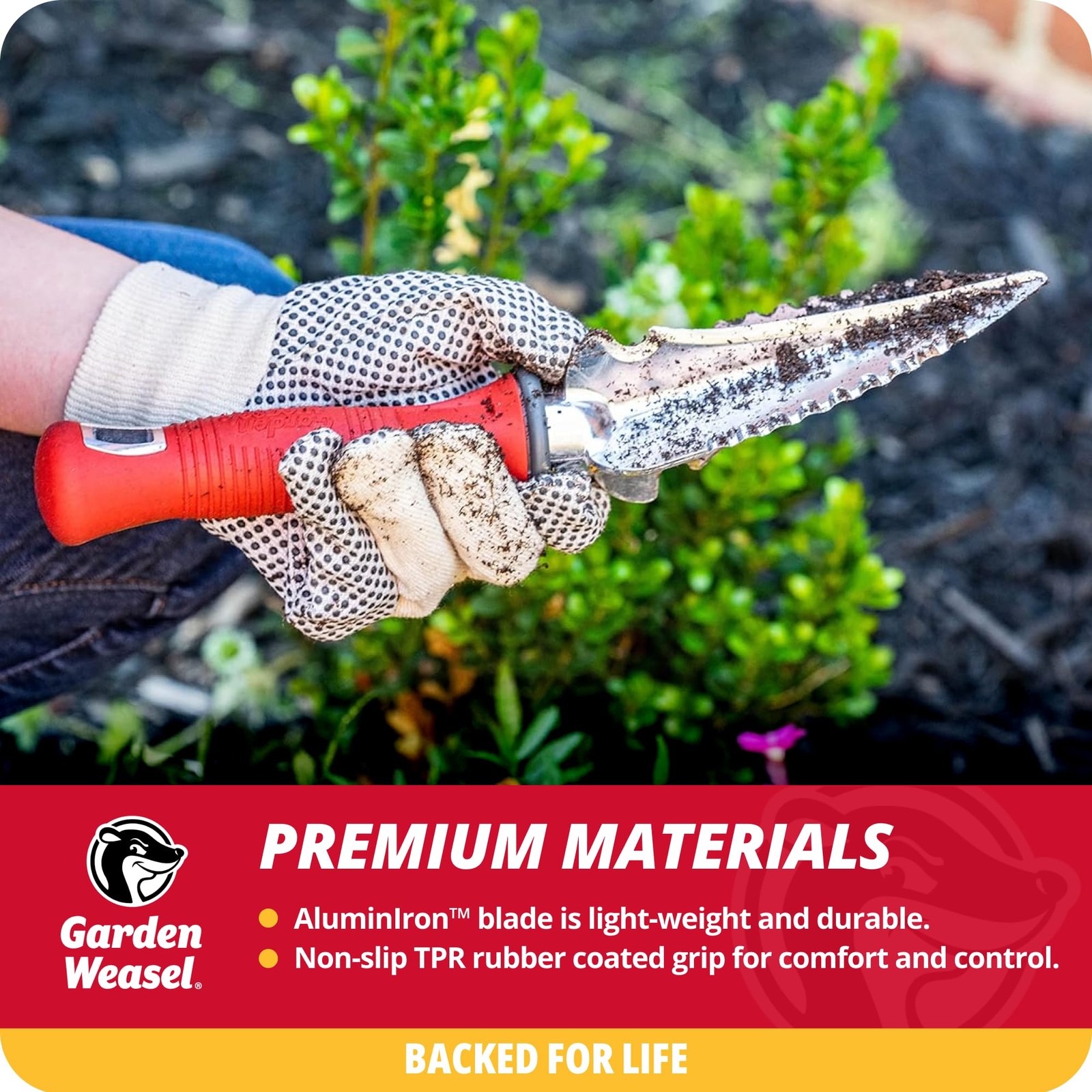Multi-Use Transplanter Tool for Digging, Cultivating, Planting, Weeding