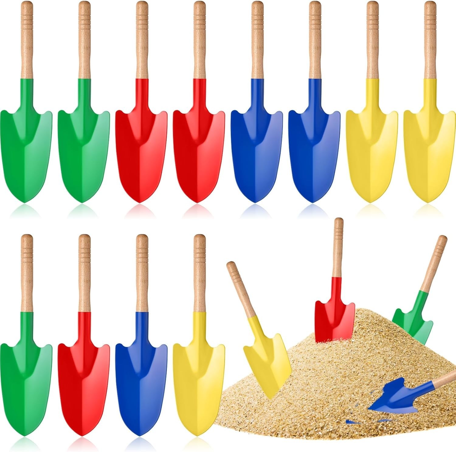 Vibrant 12-Pc Kids Gardening Tool Set – Mini Metal Shovels for Outdoor Fun