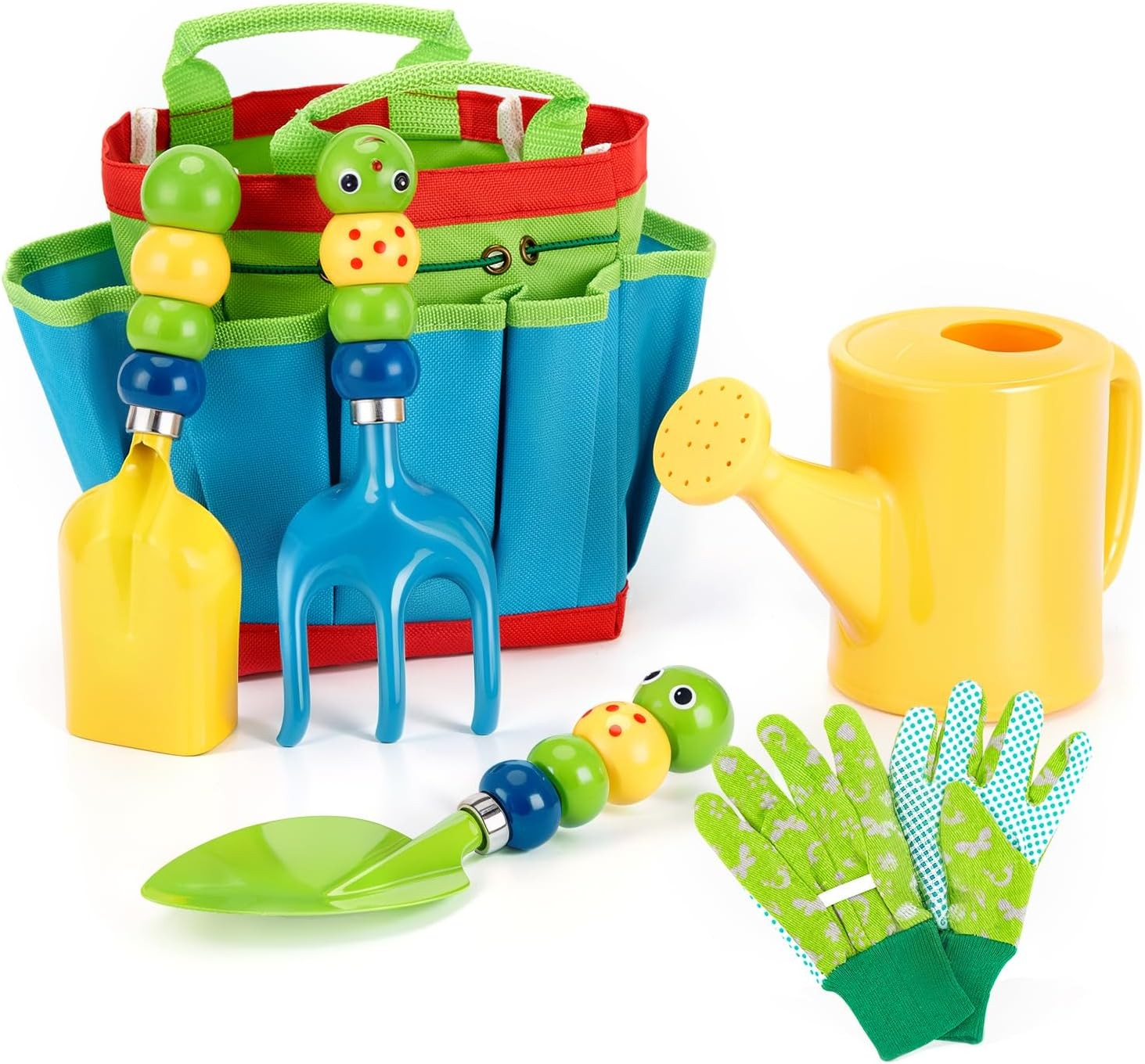 FITNATE 6Pcs Kids Green Gardening Tools Set