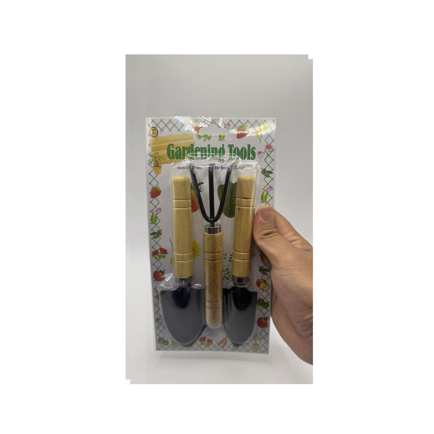 3 in 1 Gardening Tools Set Hand Trowel Rake Shovel