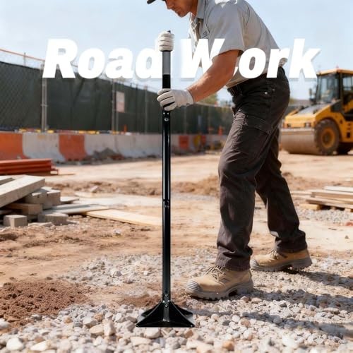 Steel Tamper Tool with 48 inch Handle, 10”x10” Gardening Hand Tools for