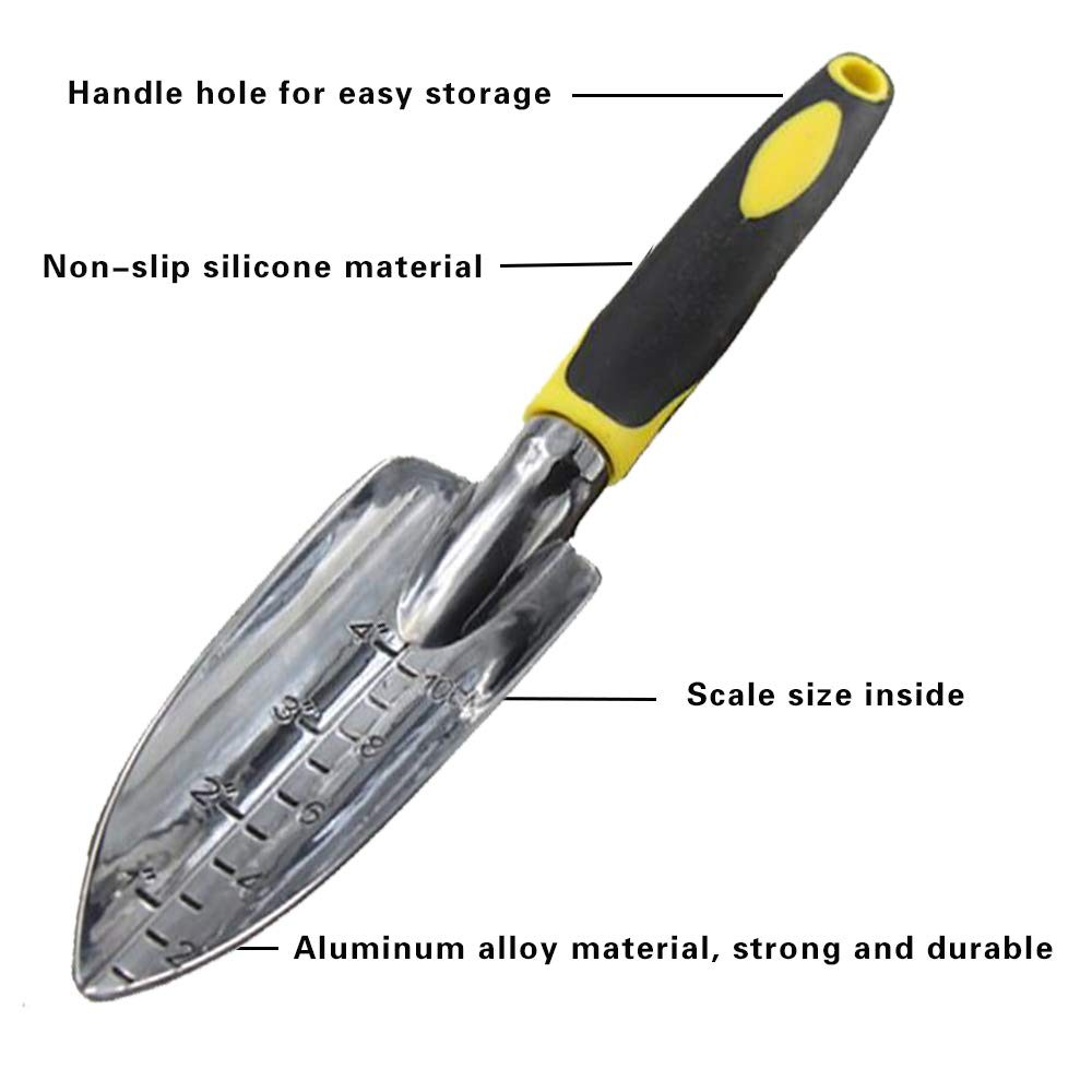 Heavy Duty Gardening Hand Trowel Shovel Spade Rubberized Ergonomic Handle
