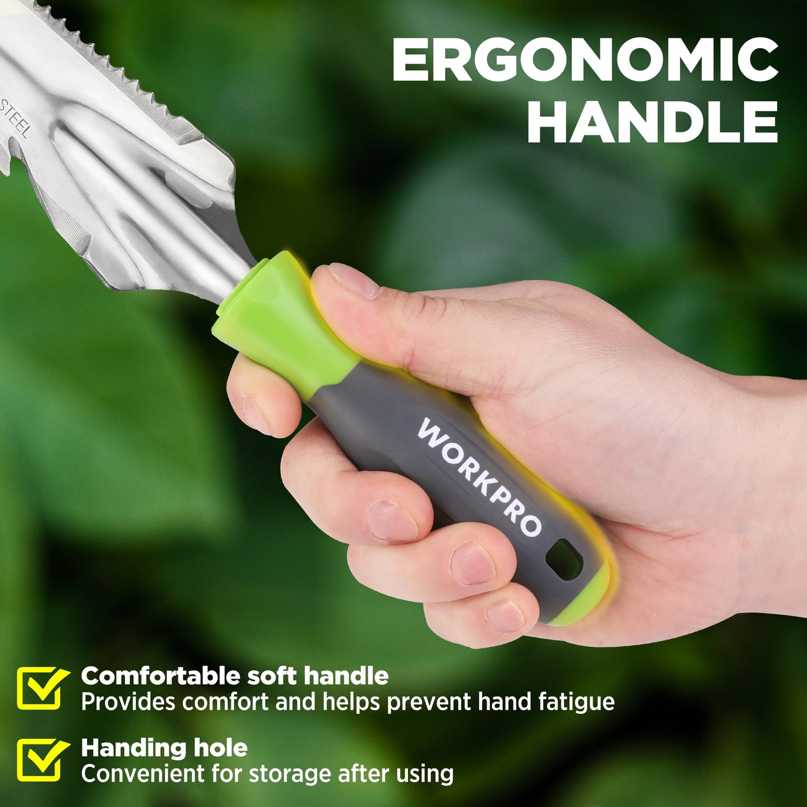 WORKPRO 5 in 1 Hand Weeder Puller Stainless Steel Garden Trowel Gardening