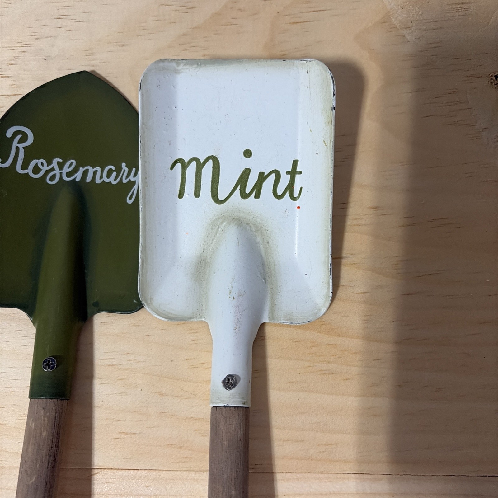 Gardening Hand Digging 6 Metal Tools Fork Shovel Herb Markers Gift For Him Her