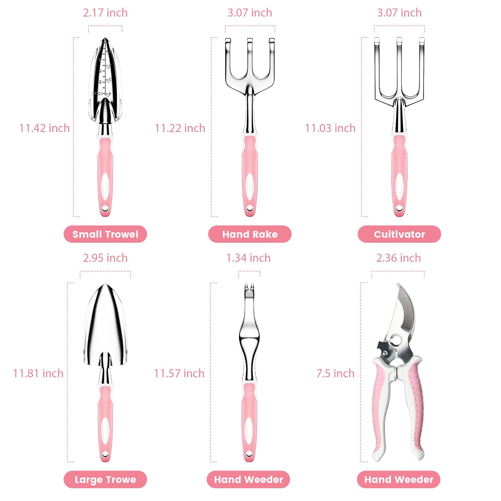 8Pcs Garden Tool Set Stainless Steel Heavy Duty Gardening Gifts for Women Men