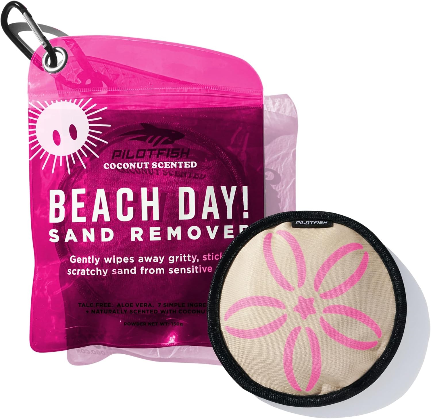 Pilotfish Beach Sand Remover Bag Talc-Free Natural Skin-Friendly Beach Accessory