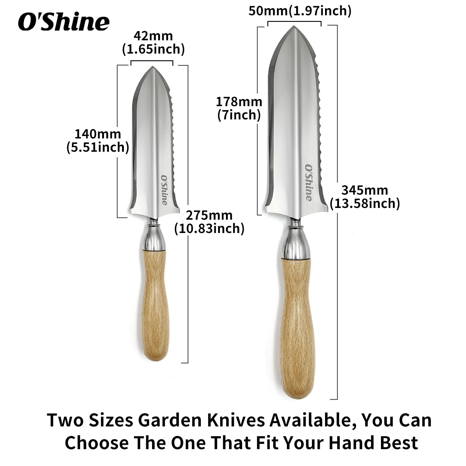 5.5″ Stainless Steel Hori Hori Garden Knife – Heavy Duty Soil Tool with Sheath