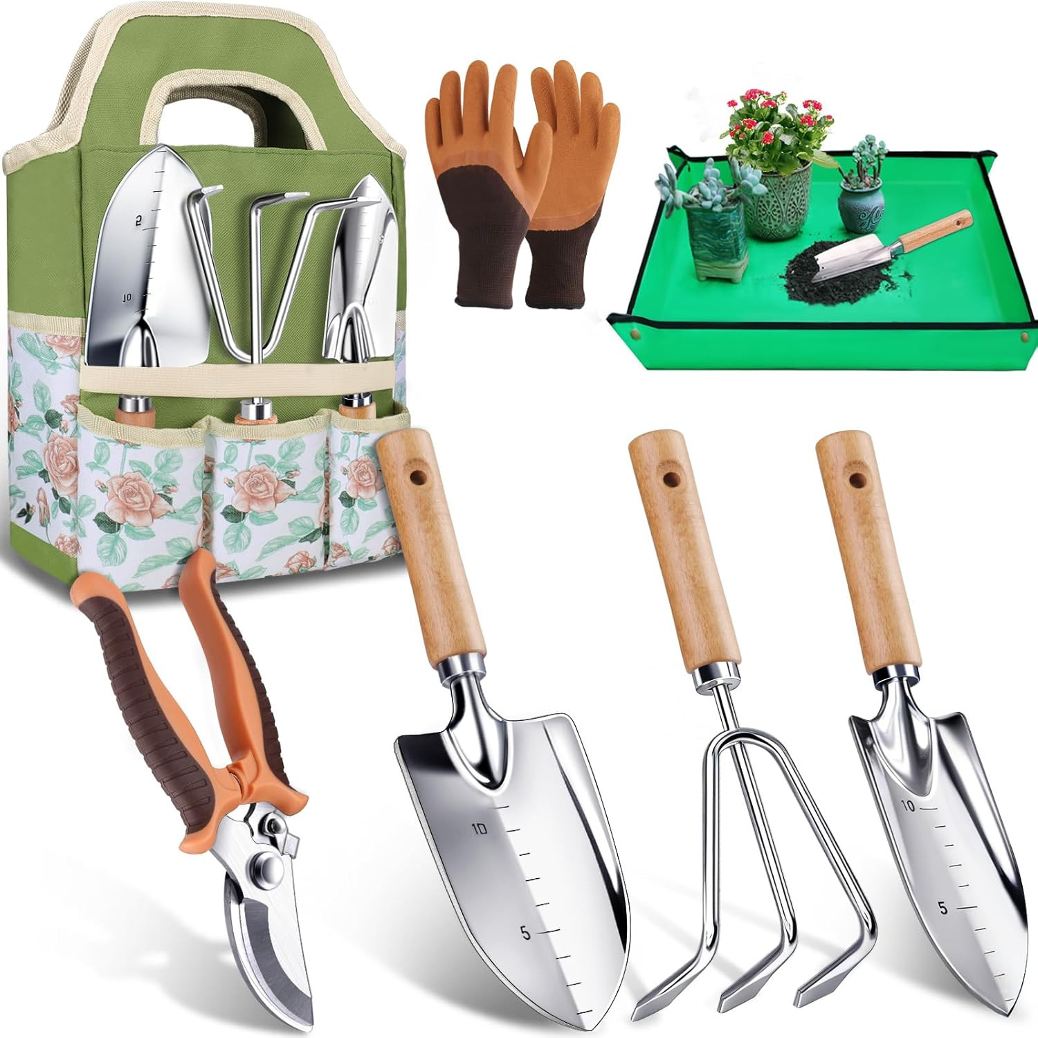 Gardening Tools Set Garden Trowel Hand Shovel Starter Kit Essentials
