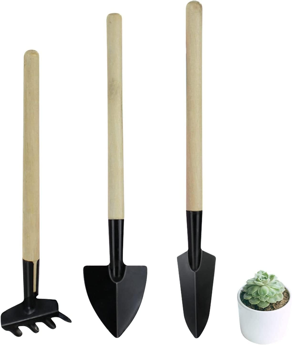 Mini Gardening Tools, 3Pcs Flower Hand Tools with Non-Slip Handles, Portable