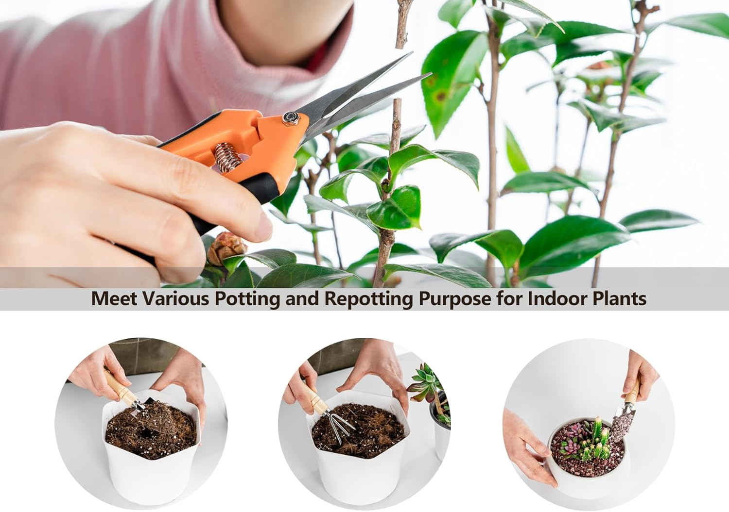 Plant Repotting Mat, 5Pcs Succulent Tools Mini Garden Small Gardening Tools Indo