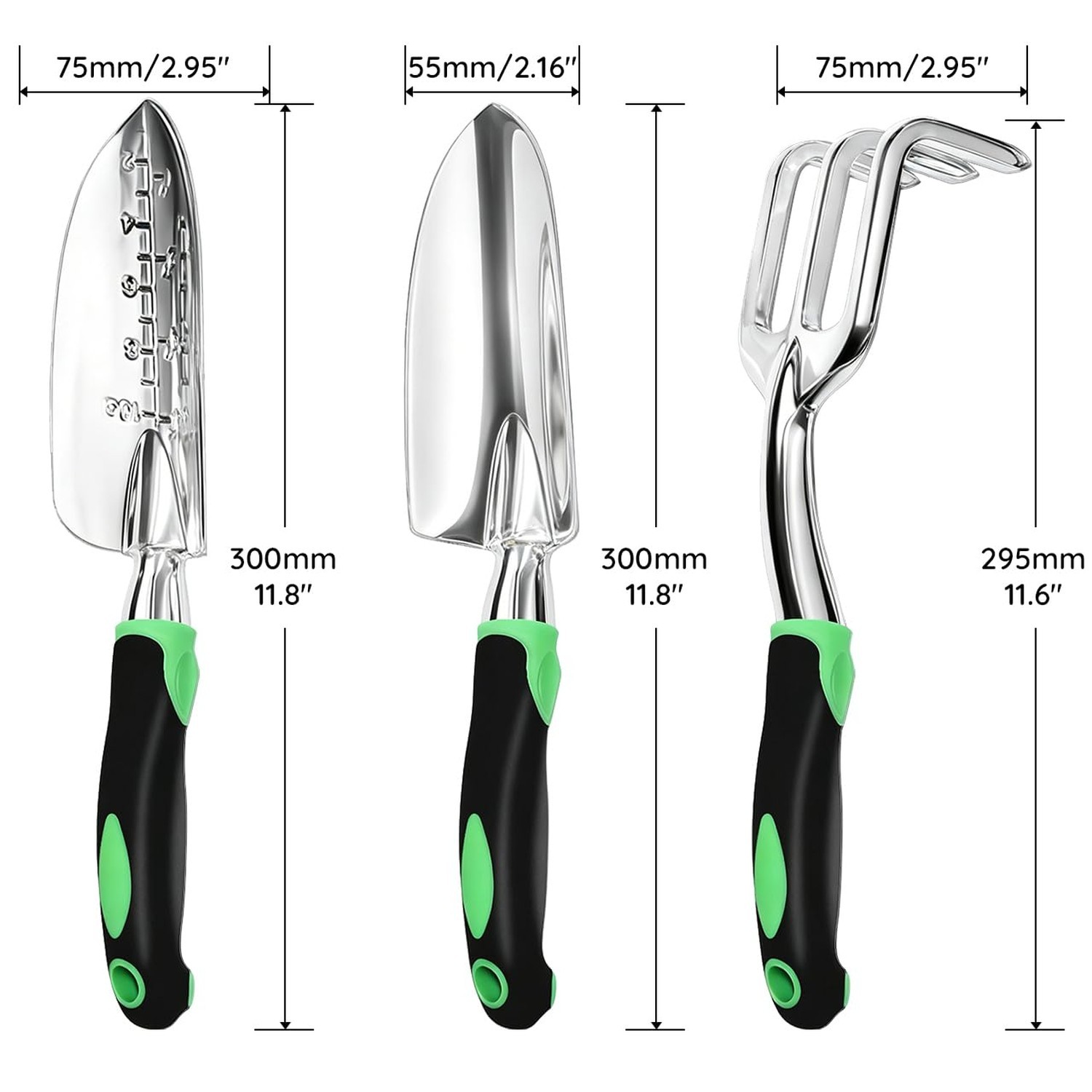 Garden Tool Set, 3 Pack Aluminum Heavy Duty Gardening Kit Includes Hand Trowe…
