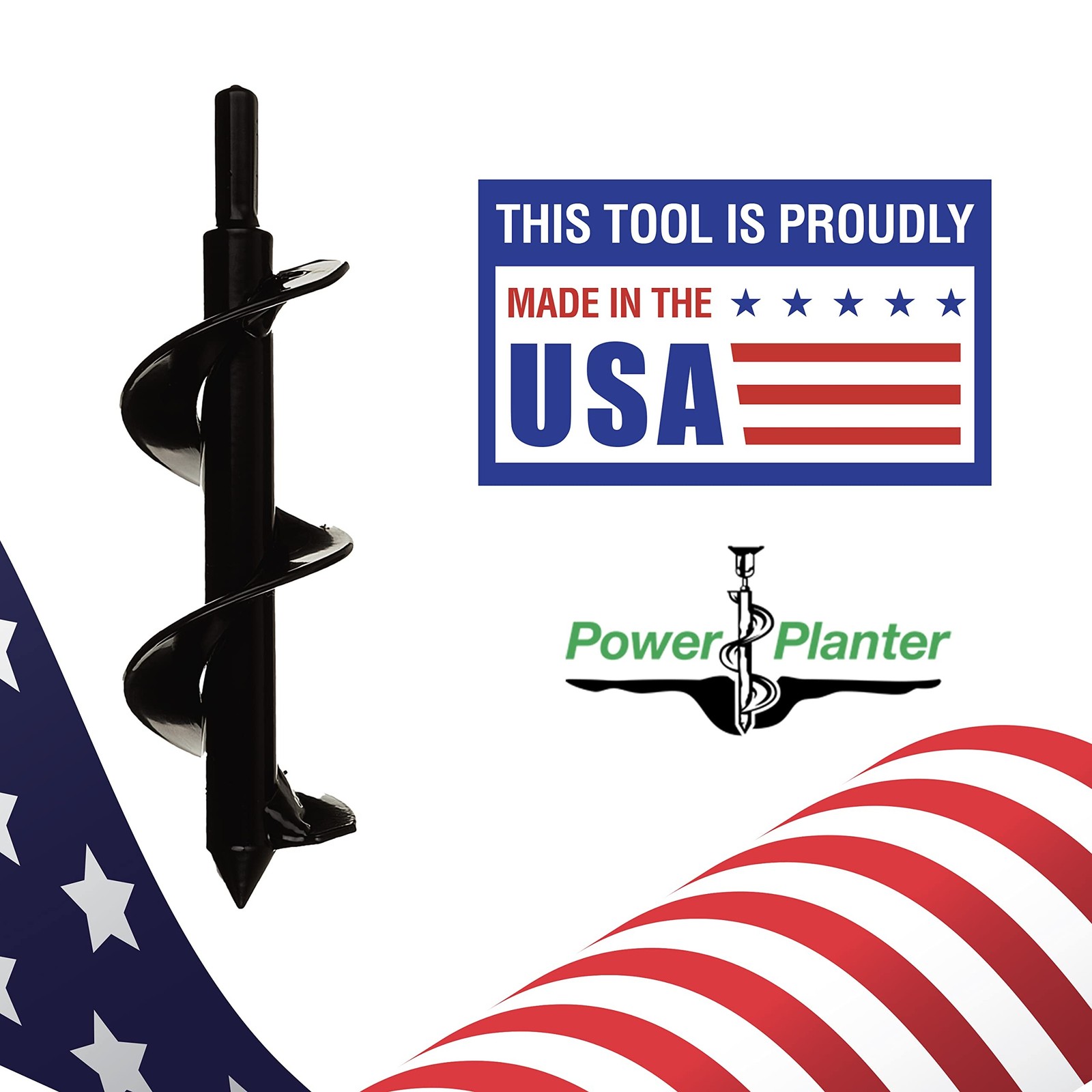 Power Planter Flower Planting Auger & Grass Plug Tool – Compact Auger Drill B…