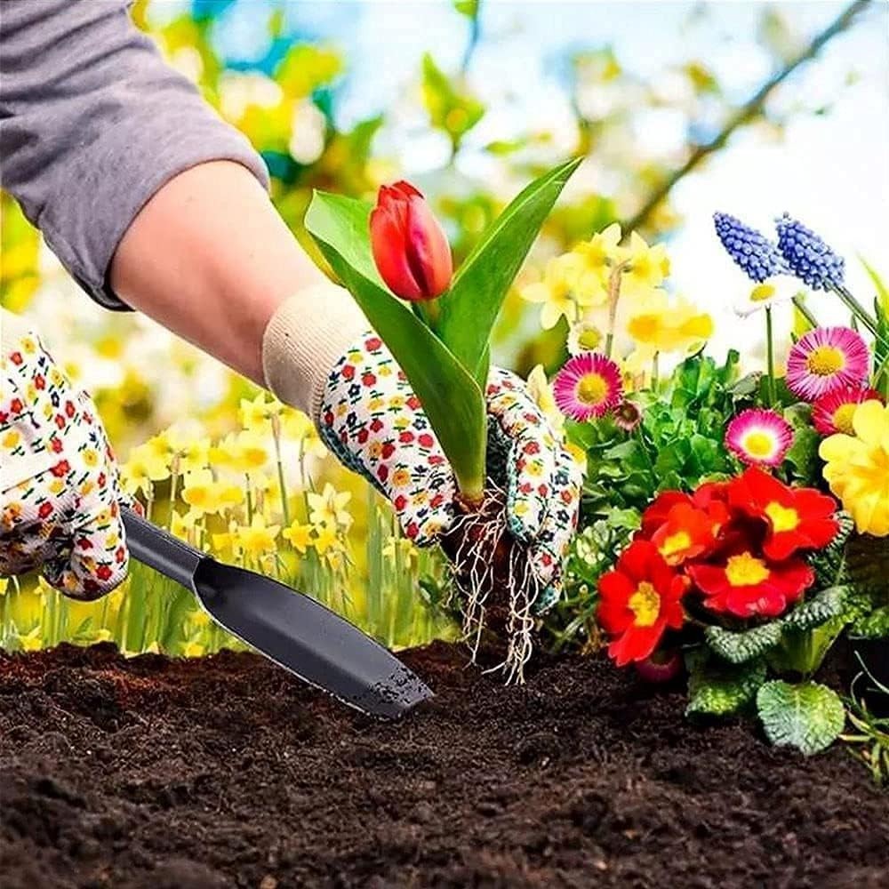 Willow Leaf-Shaped Garden Trowel Tool 12-inch Hand Shovel High-Carbon Steel Mate