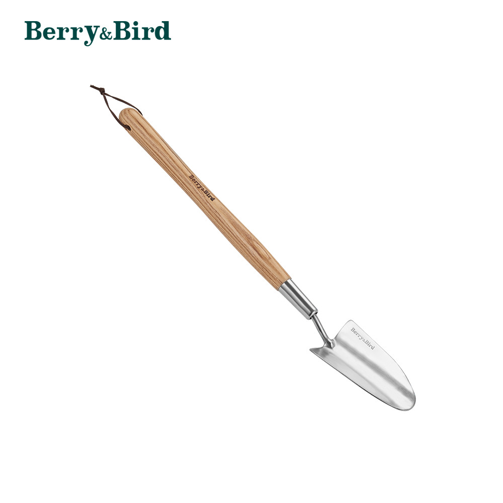 Berry&Bird Garden Tools Stainless Steel Border Hand Shovel Medium Handle Shovel