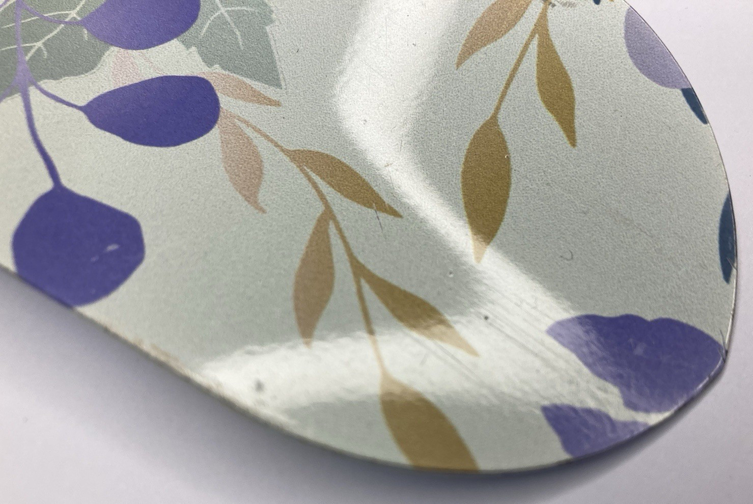 Scandi Garden Tool 2pc Set Wood Handle Painted Metal Leaves Botanical Print