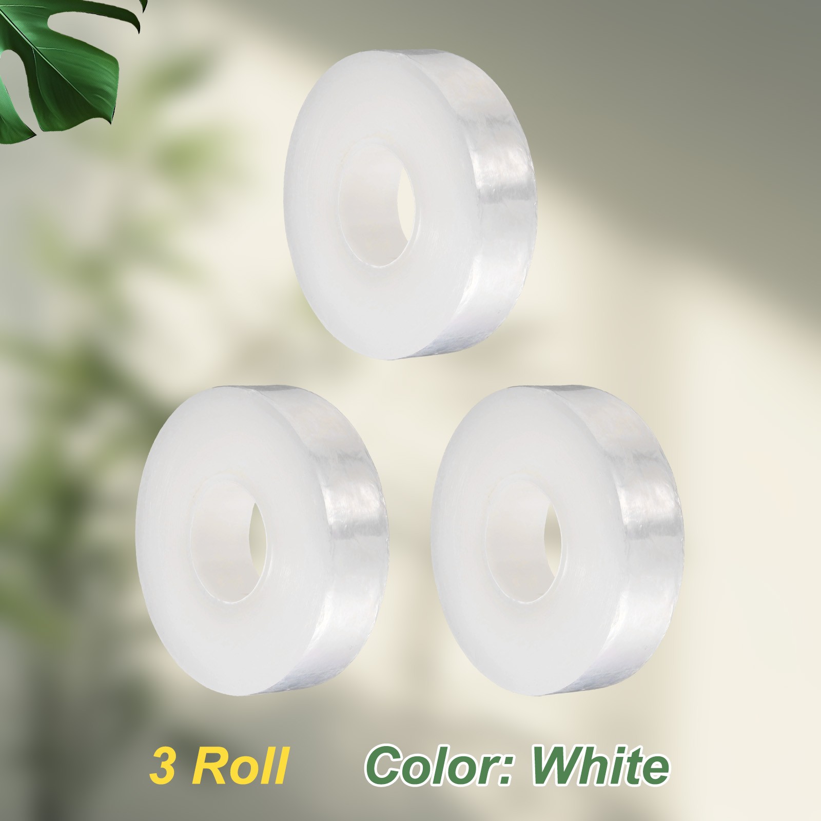3pcs Fruit Tree Grafting Tape 2CM x 200M PE Grafting Film for Plant, White