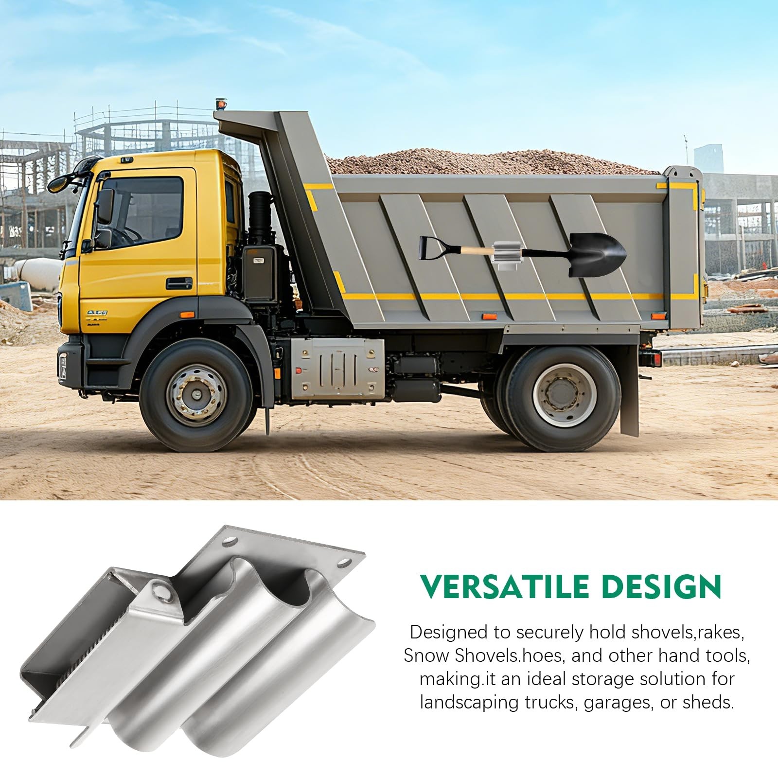 SH675SS Shovel Holder Brackets,Heavy Duty Hand Tool Holder for Rakes,Hoes and…
