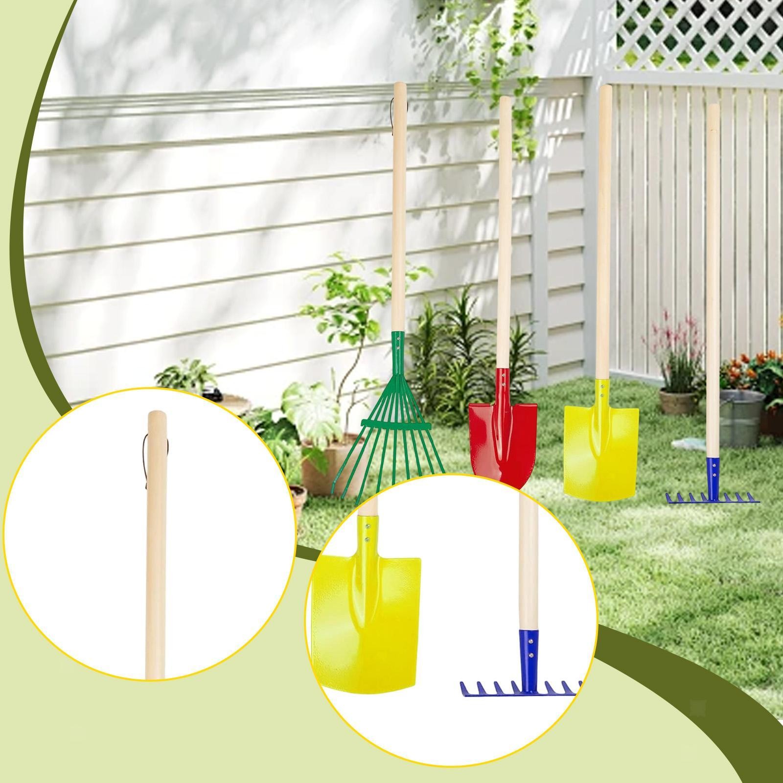 4Pcs Kids Garden Tool Set Toy Colorful Outside Play Children Gardening Tools