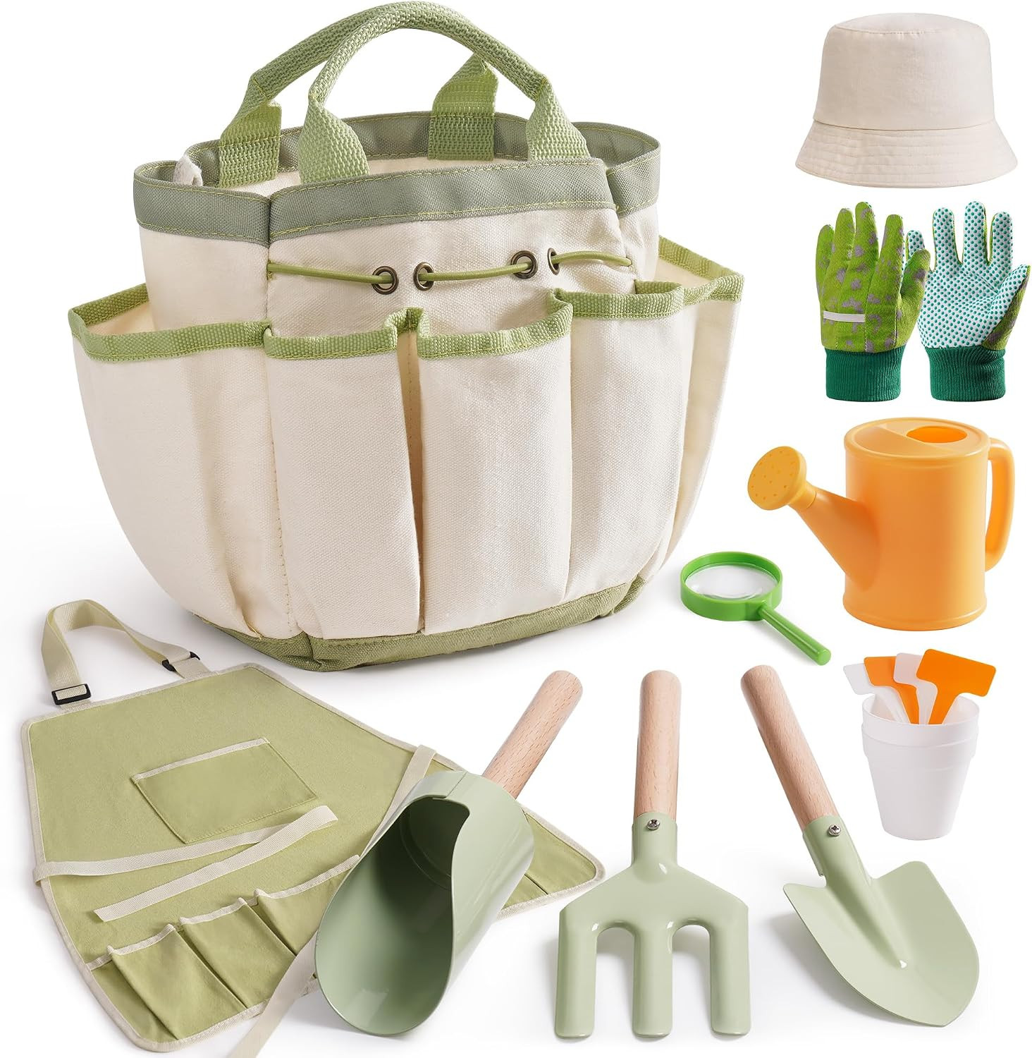 17-Piece Kids Gardening Tool Set for Boys and Girls, Outdoor Fun