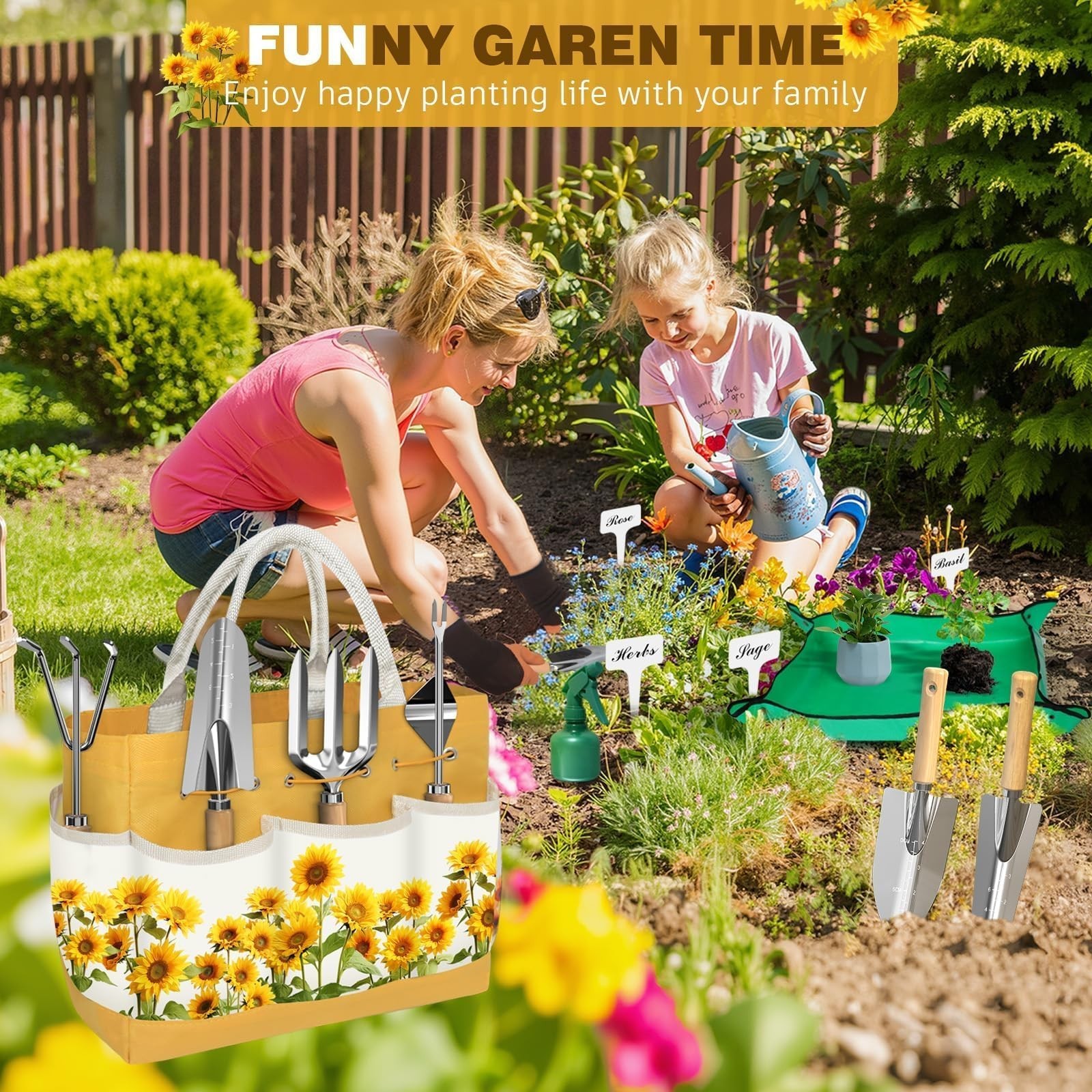 22Pcs Gardening Tools Set for Women Heavy Duty Garden Hand Tool Kit,Gifts for…