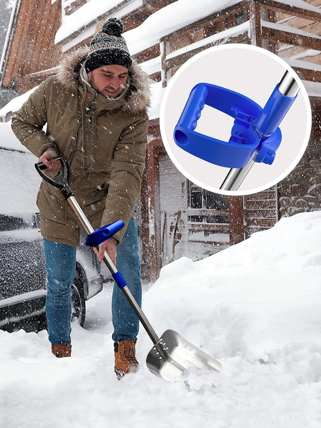 Shovel Garden Tool Handle Attachment, Universal Back Saver Grip for Shovels, Rak