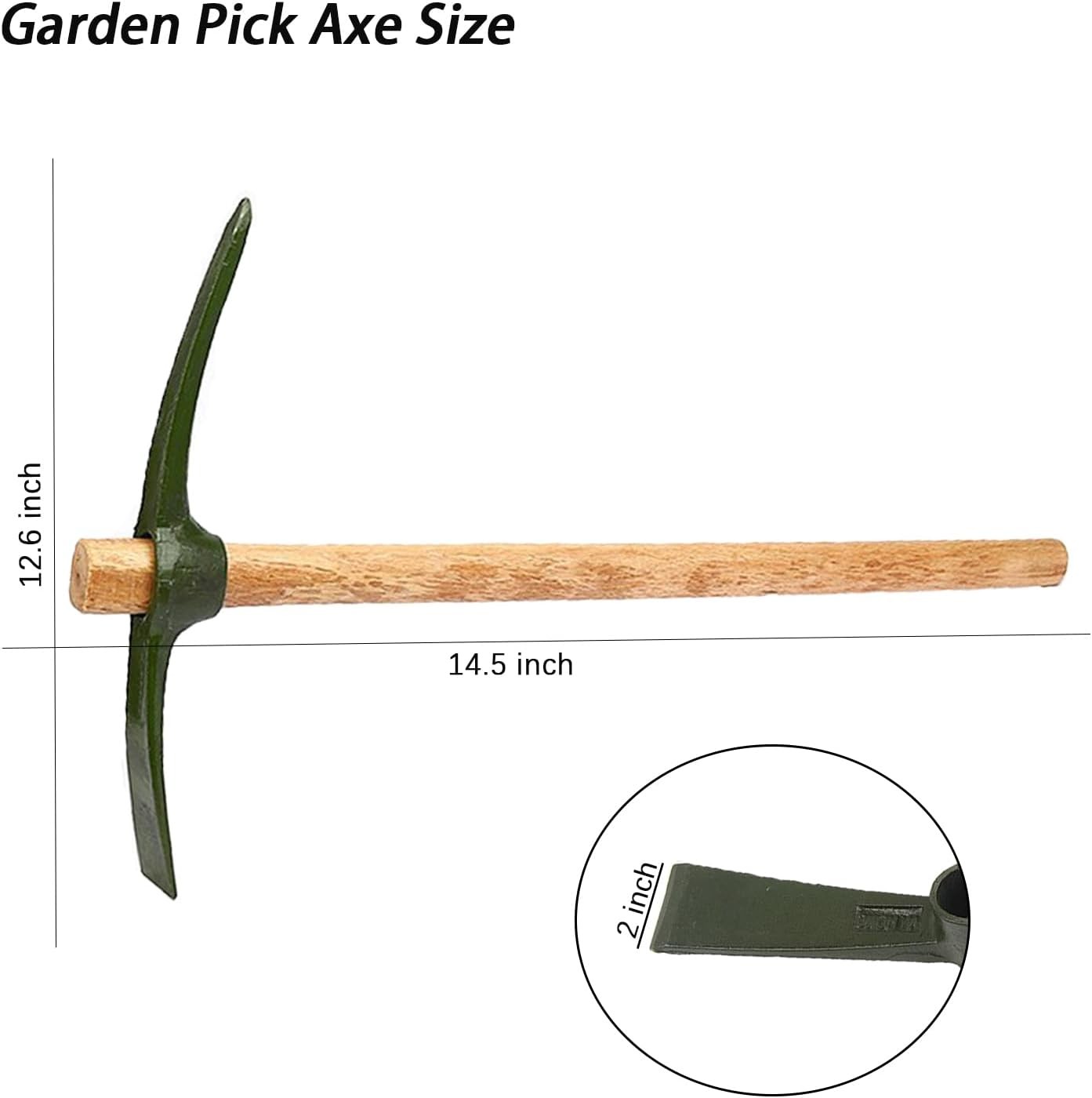 Forged Heat Treated Weeding Garden Pick Axe for Gardening Planting Vegetables