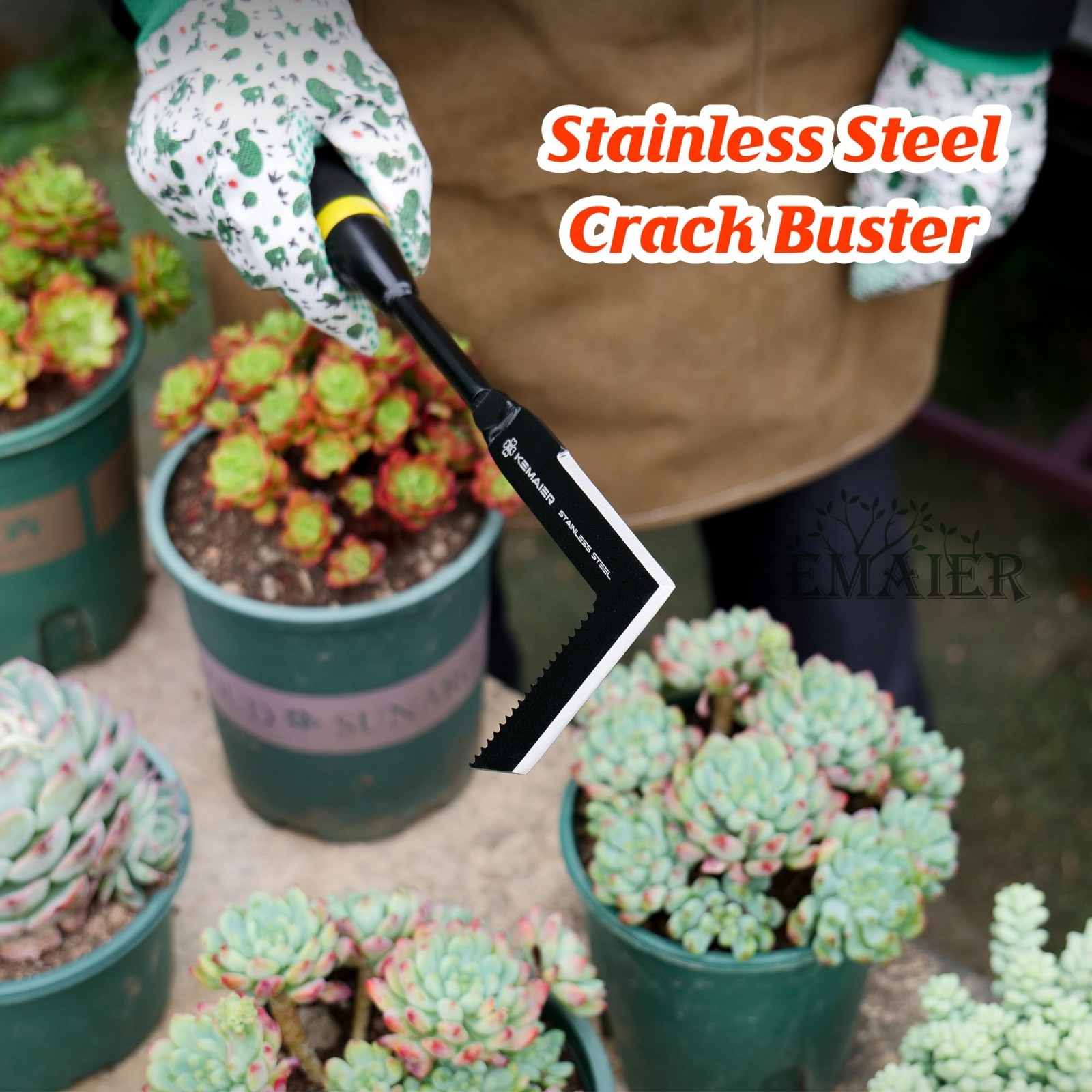 Heavy-Duty Stainless Steel Garden Tool Set – Cultivator, Trowel, Weeders & Shove