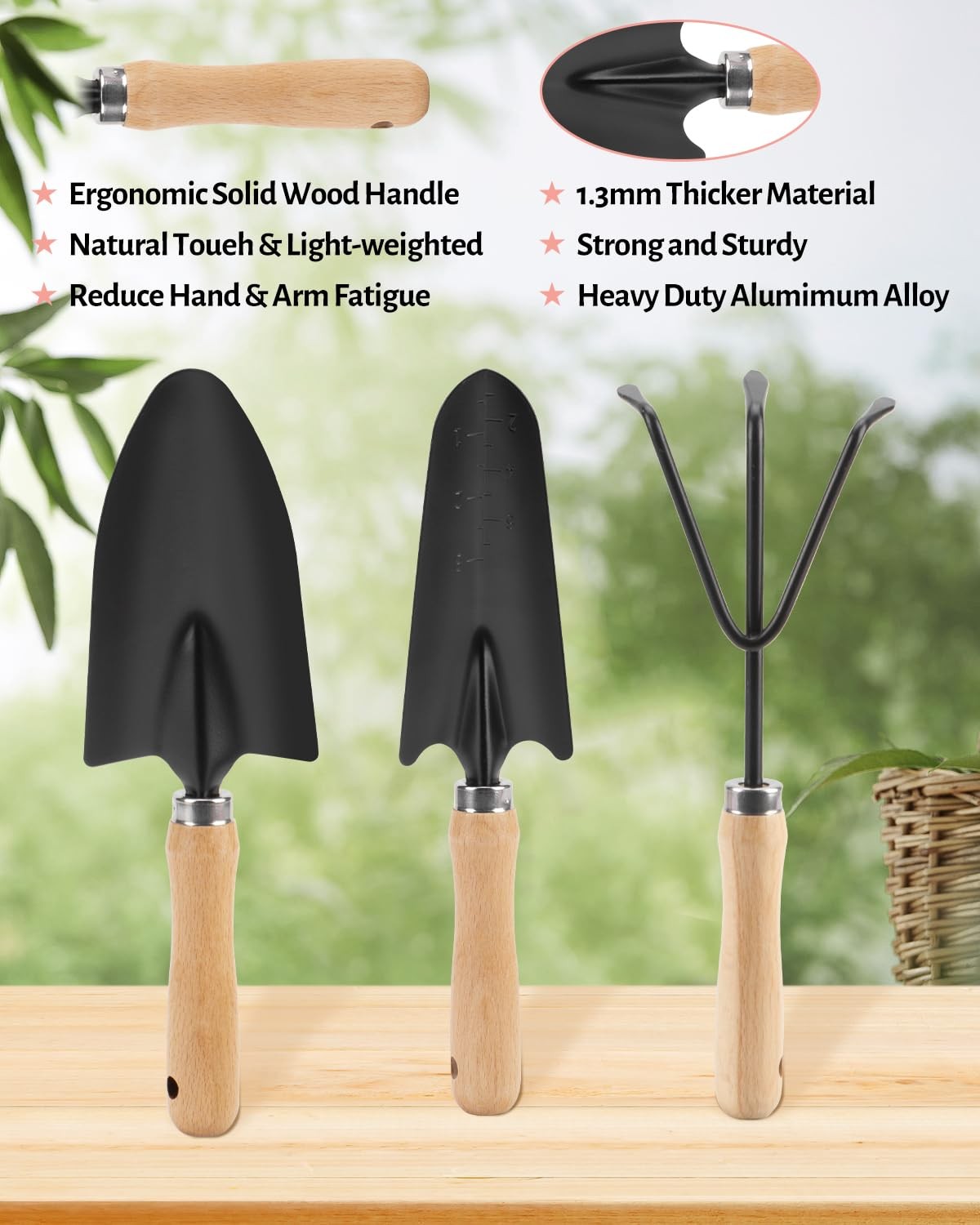 Pink Gardening Tools Set 5 Piece Womens Kit Floral Bag Gifts For Wife Garden