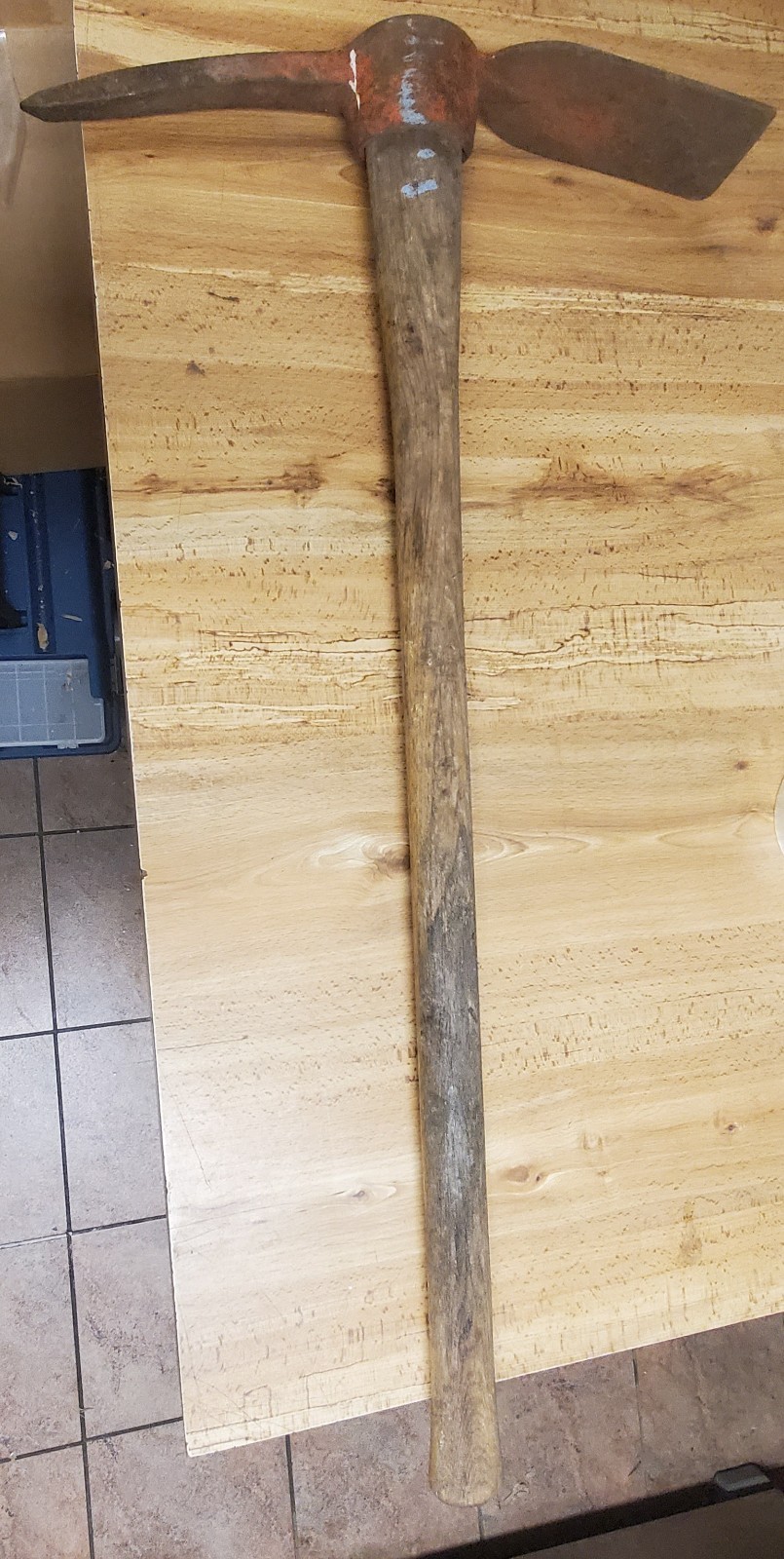 Unbranded Red Mattock Pick Axe 4″ Wide Axe Head 19″ Wide