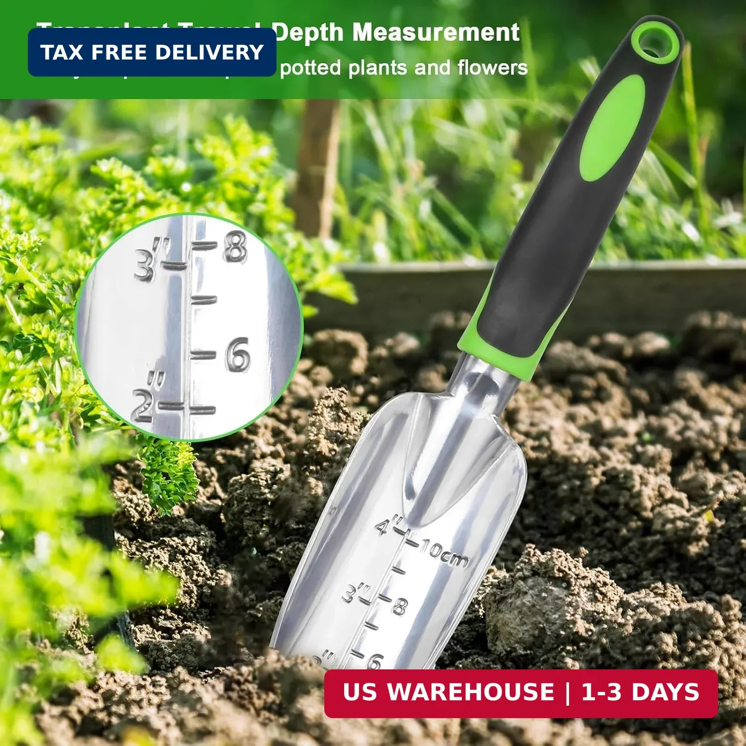 Garden Tools Set, 3 Pack Heavy Duty Gardening Tools Set Include Garden Shovel, T