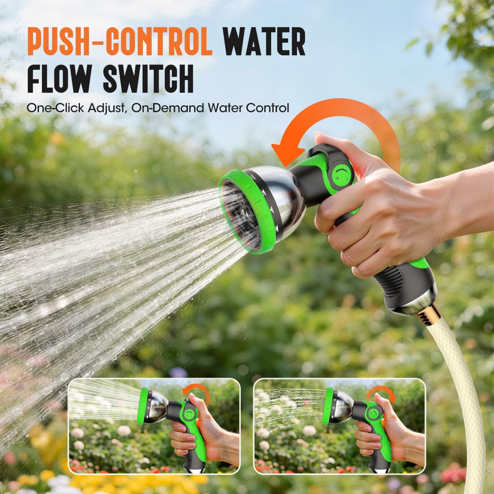 Retractable Garden Hose Reel 1/2″ x 100ft, Wall Mounted Water Hose Reel with …