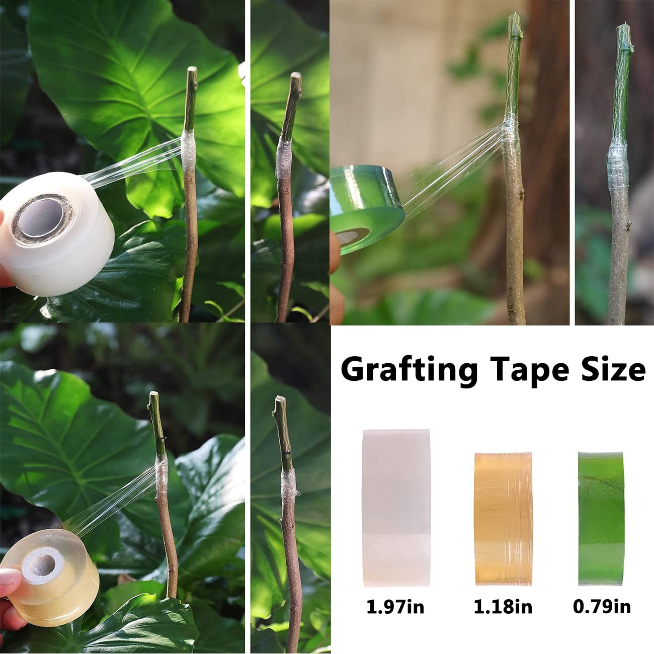 Double Blades Garden Knife for Budding Pruning with 3 Rolls Grafting Tape, Fl…