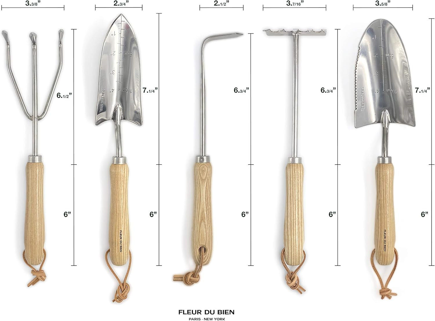 Deluxe 6-Piece Stainless Steel Garden Tool Set with Tote & Pruner