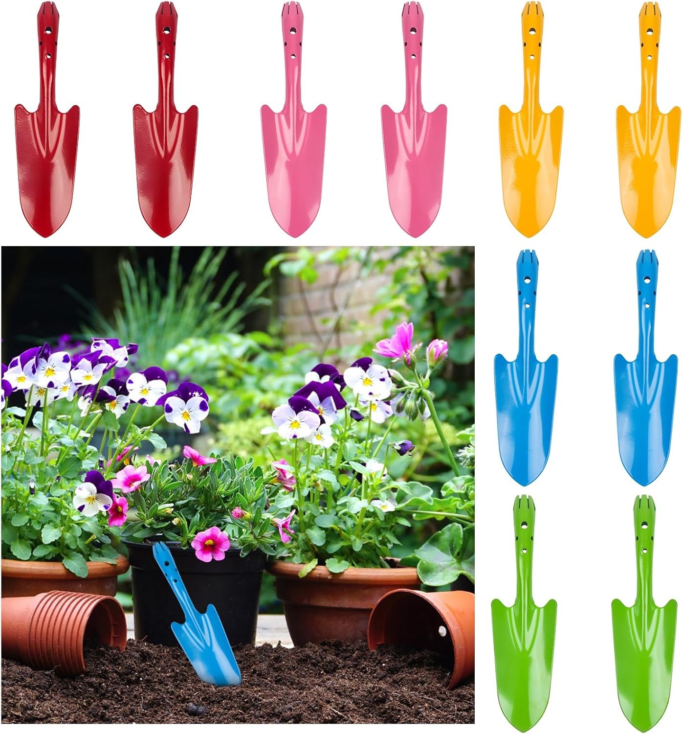 10 Pcs Mini Colorful Hand Shovel for Kids Flower Planting Digging Transplanting