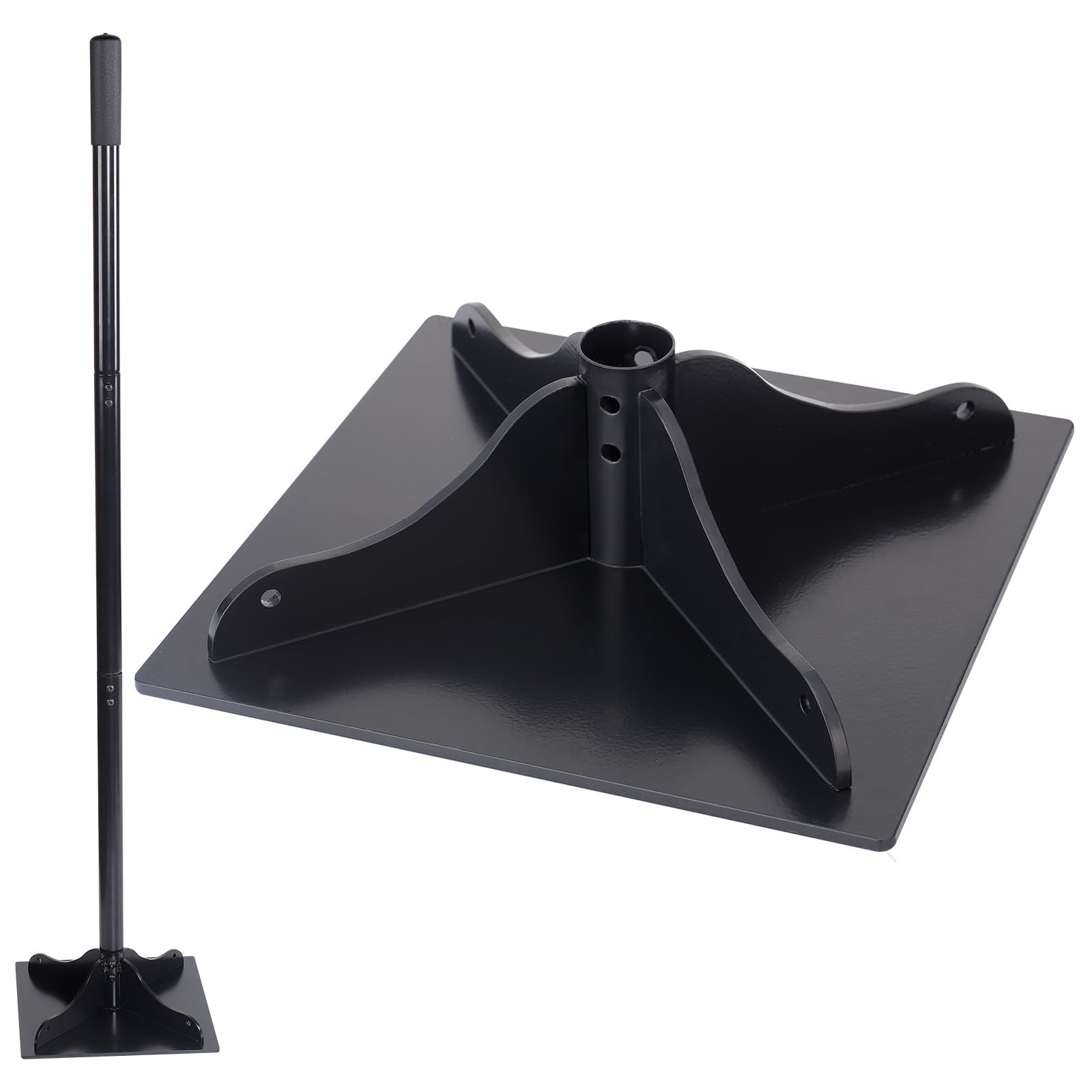 Heavyduty Steel Tamper 10×10 Inch Laborsaving Ergonomic Hand Soil Tamper Garden