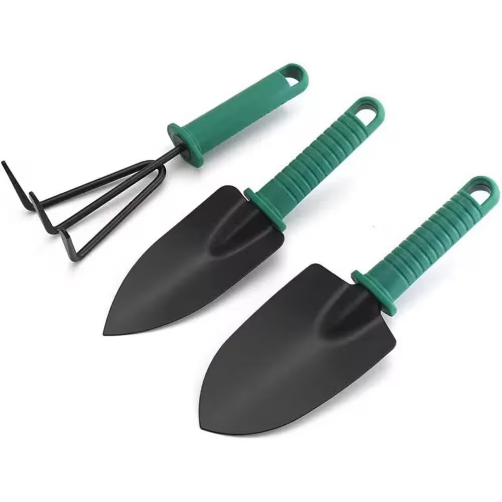 10-Piece Garden Tool Set Hand Gardening Tools Kit Green Non-Slip Handles with Gr